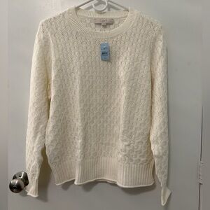 LOFT Women's XL Petite Cream Sweater